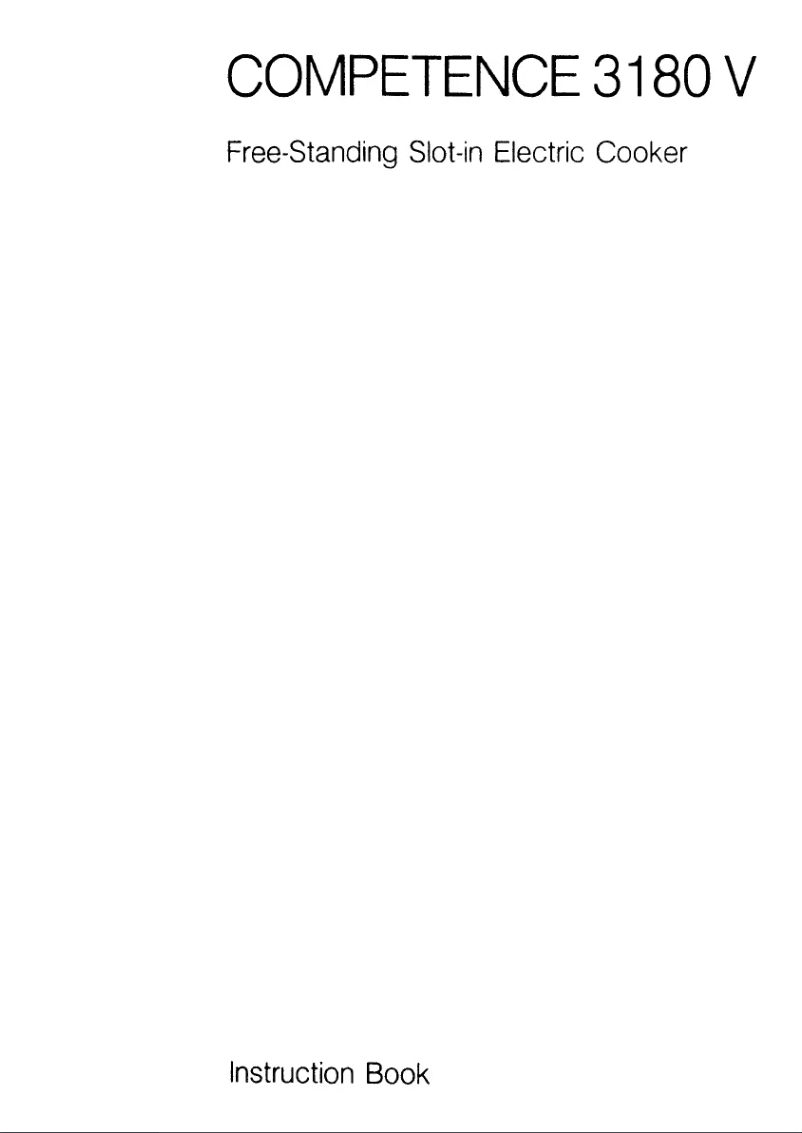 Image de la première page du manuel de l'appareil Competence 3180 V W