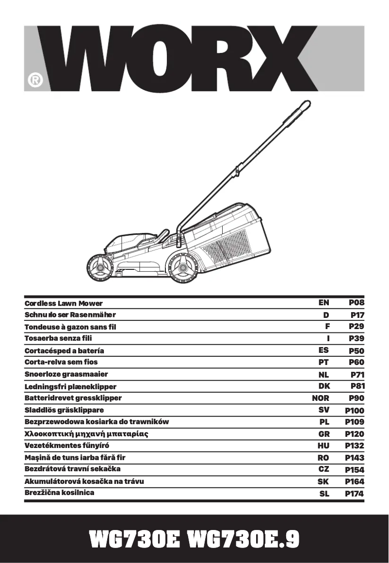 Page n°1 - Manuel utilisateur Worx WG730E