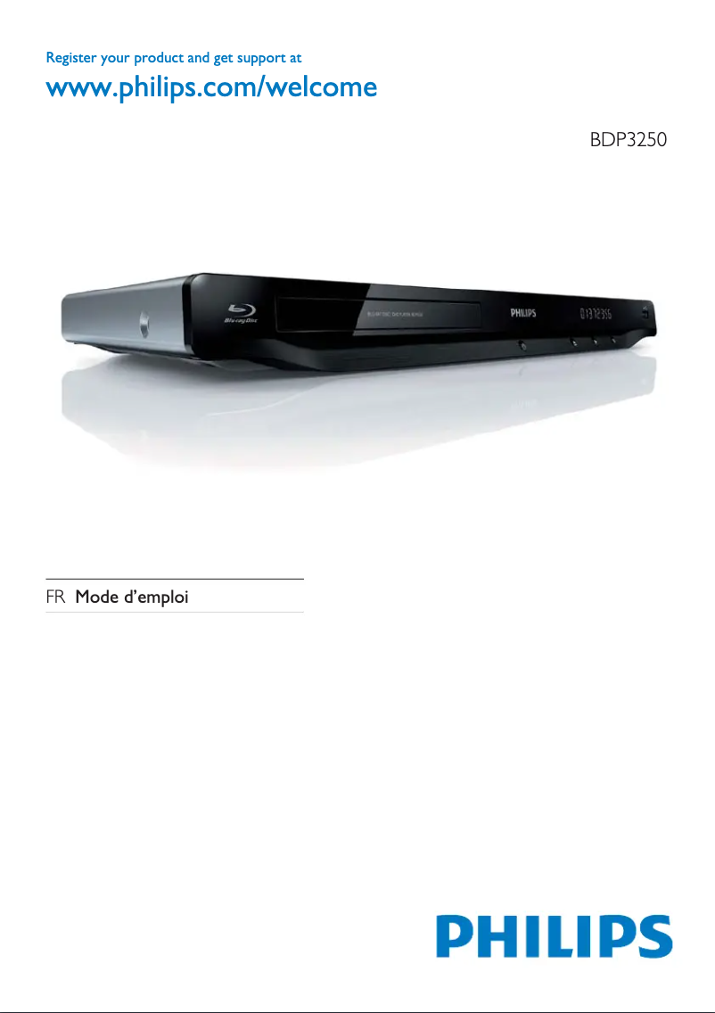 Page n°1 - Manuel utilisateur Philips BDP3250
