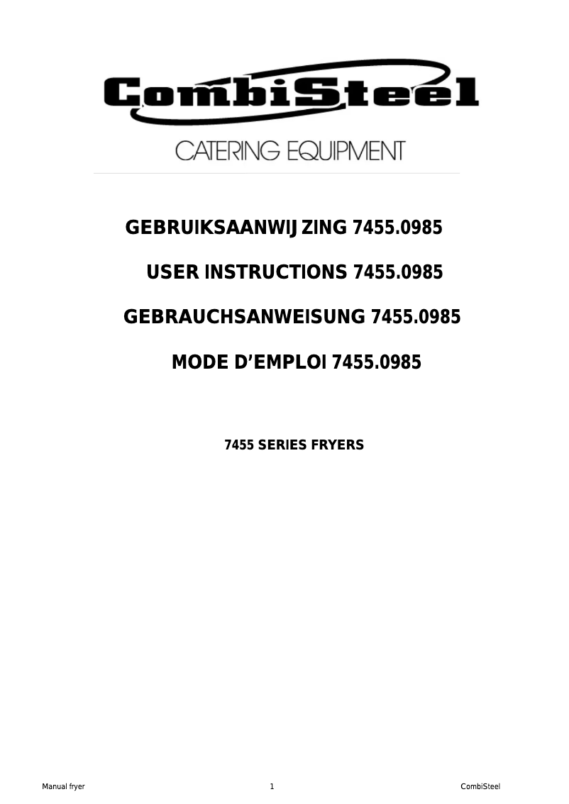 Image de la première page du manuel de l'appareil 7455.0985