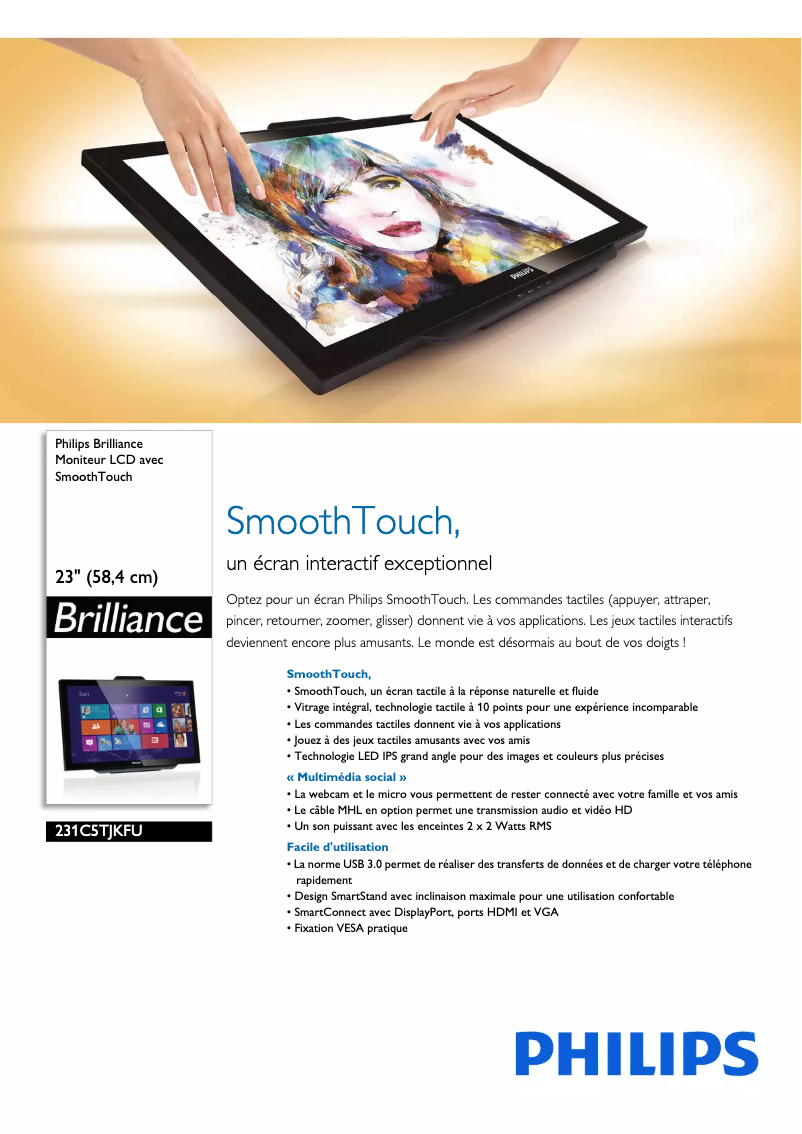 Image de la première page du manuel de l'appareil Brilliance 231C5TJKFU