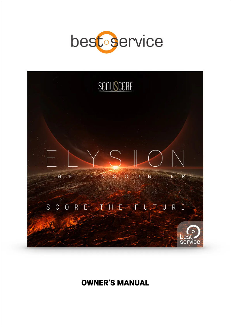 Image de la première page du manuel de l'appareil ELYSION 2