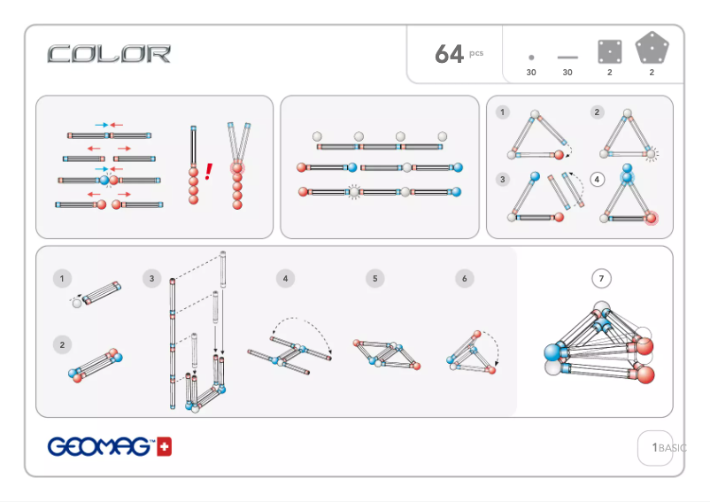 Page 1 de la notice Manuel utilisateur Geomag Color 64