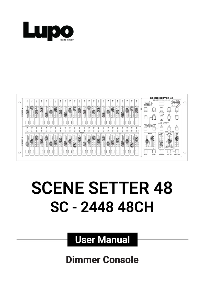 Page n°1 - Manuel utilisateur LUPO Scene Setter 48 SC-2448