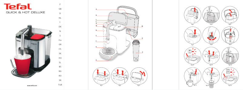 Page 1 de la notice Manuel utilisateur Tefal Quick & Hot Deluxe BR3088