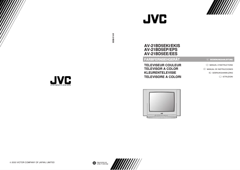 Page 1 de la notice Manuel utilisateur JVC AV-21BD5EP