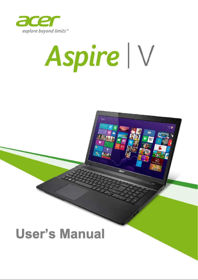 Página 1 del manual Manual de usuario Acer Aspire V3-772G-7660