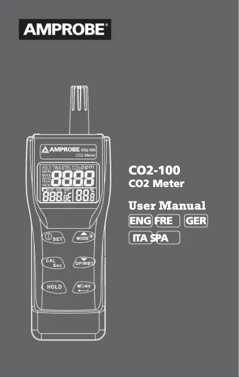 Page n°1 - Manuel utilisateur Amprobe CO2-100