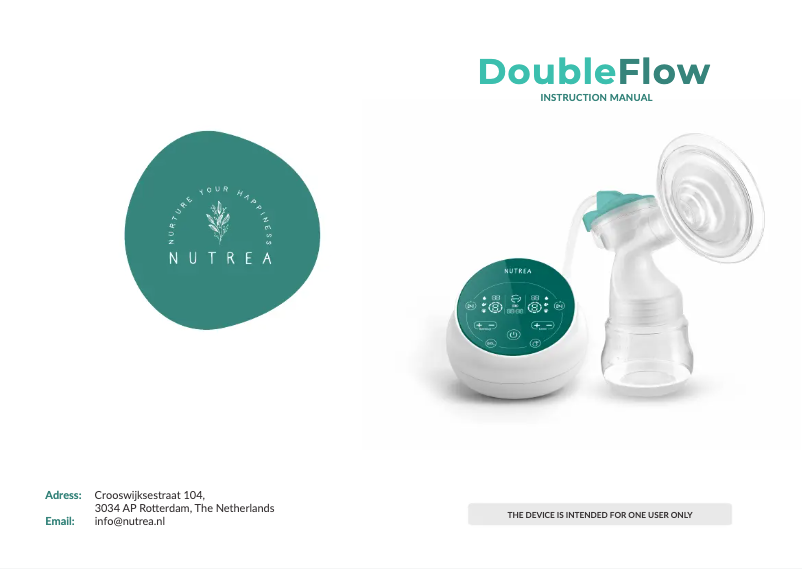 Page n°1 - Manuel utilisateur Nutrea DoubleFlow
