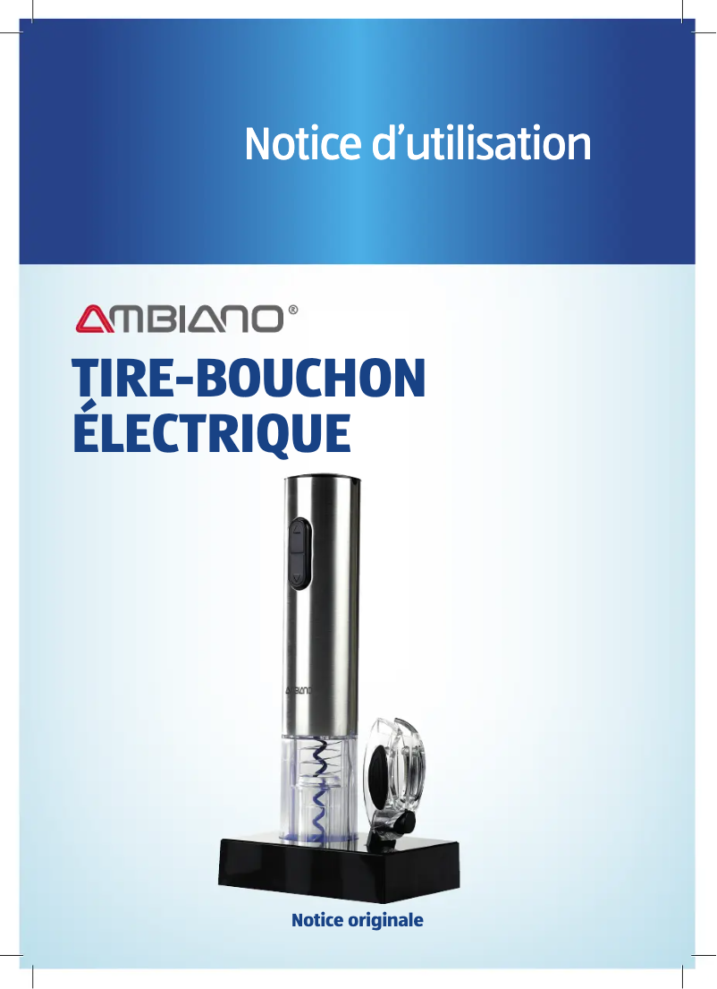 Page n°1 - Manuel utilisateur Ambiano GT-SF-EKZ-01