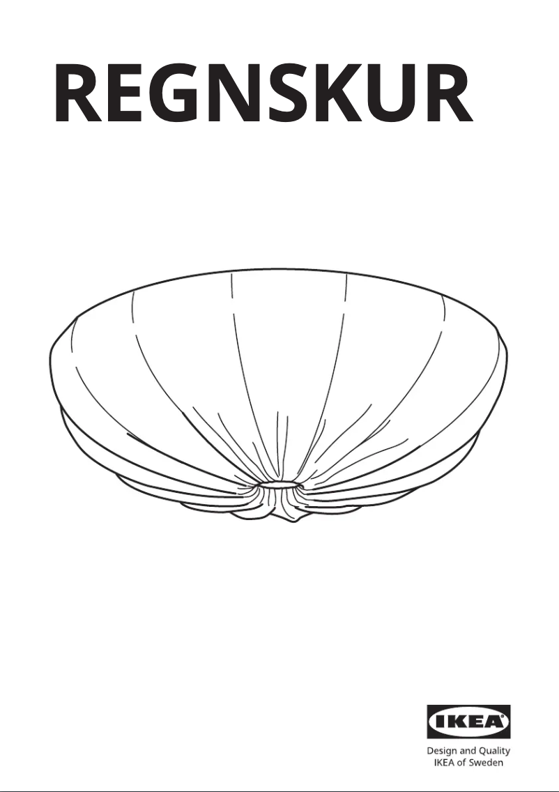 Page 1 de la notice Manuel utilisateur Ikea REGNSKUR 905.204.21