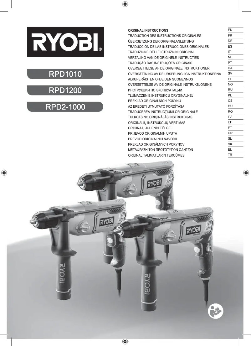Page n°1 - Manuel utilisateur RYOBI RPD2-1000