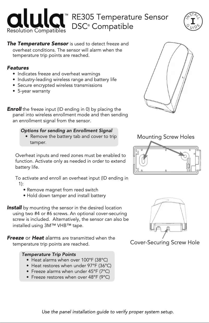 Image de la première page du manuel de l'appareil RE305