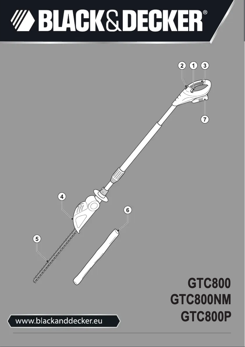 Page n°1 - Manuel utilisateur Black & Decker GTC800P