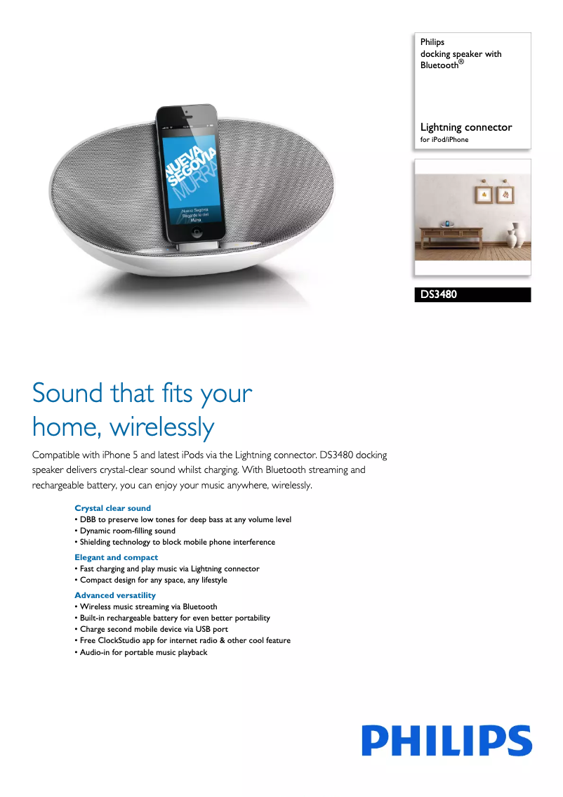 Page n°1 - Brochure Philips DS3480