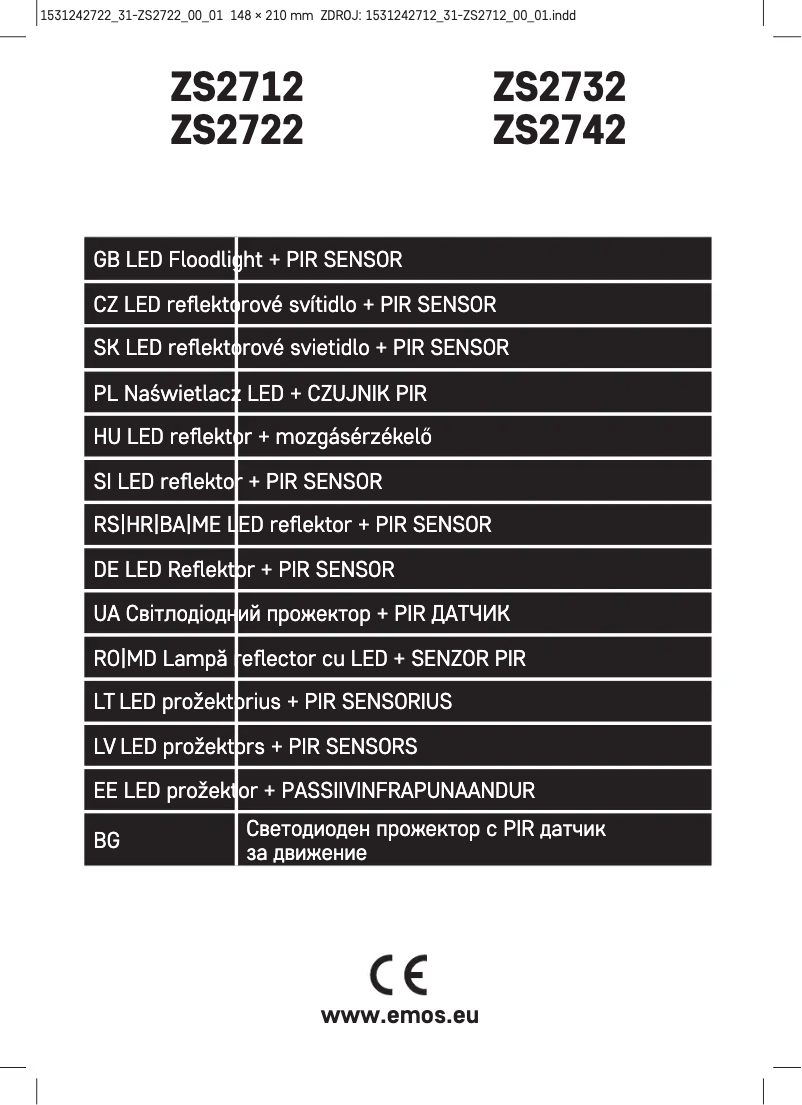 Page 1 de la notice Manuel utilisateur Emos Profi ZS2722