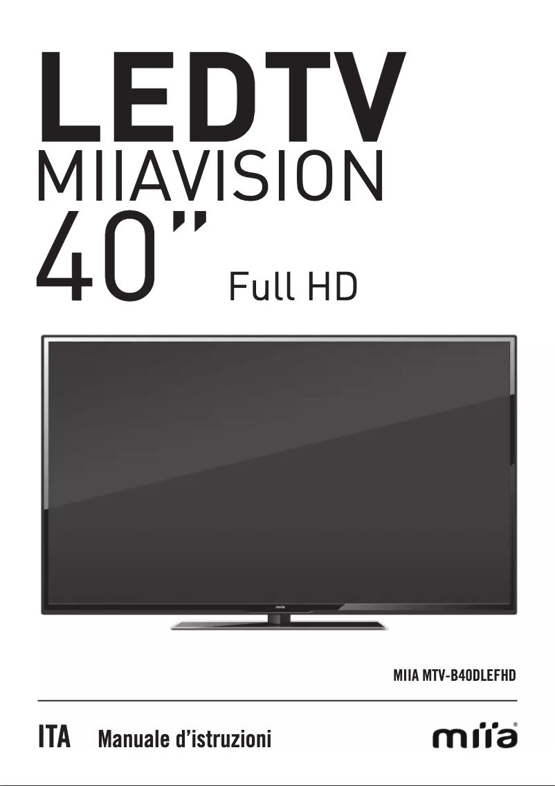 Image de la première page du manuel de l'appareil MTV-B40DLEFHD