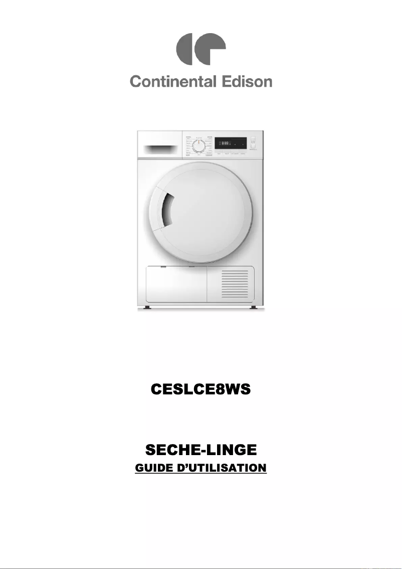 Image de la première page du manuel de l'appareil CESLCE8WS