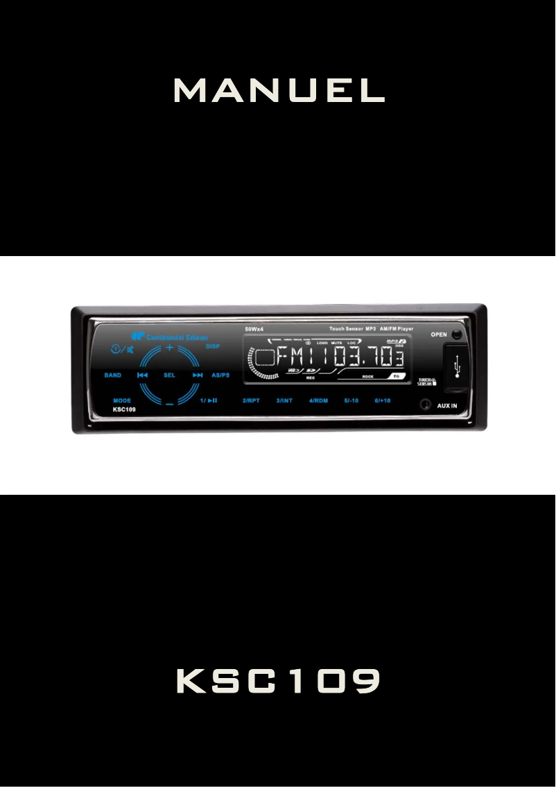 Page 1 de la notice Manuel utilisateur Continental Edison KSC109