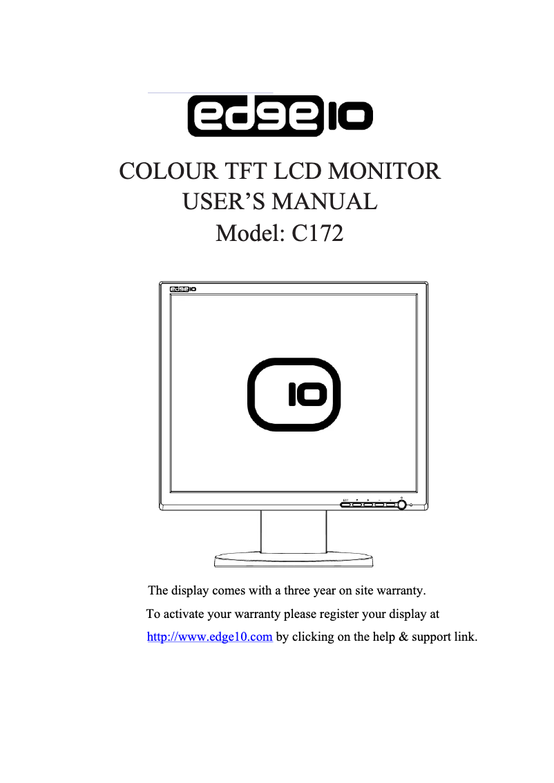 Image de la première page du manuel de l'appareil C172