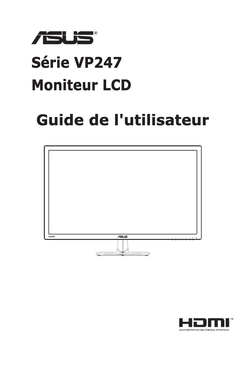 Page 1 de la notice Manuel utilisateur Asus VP247HAE