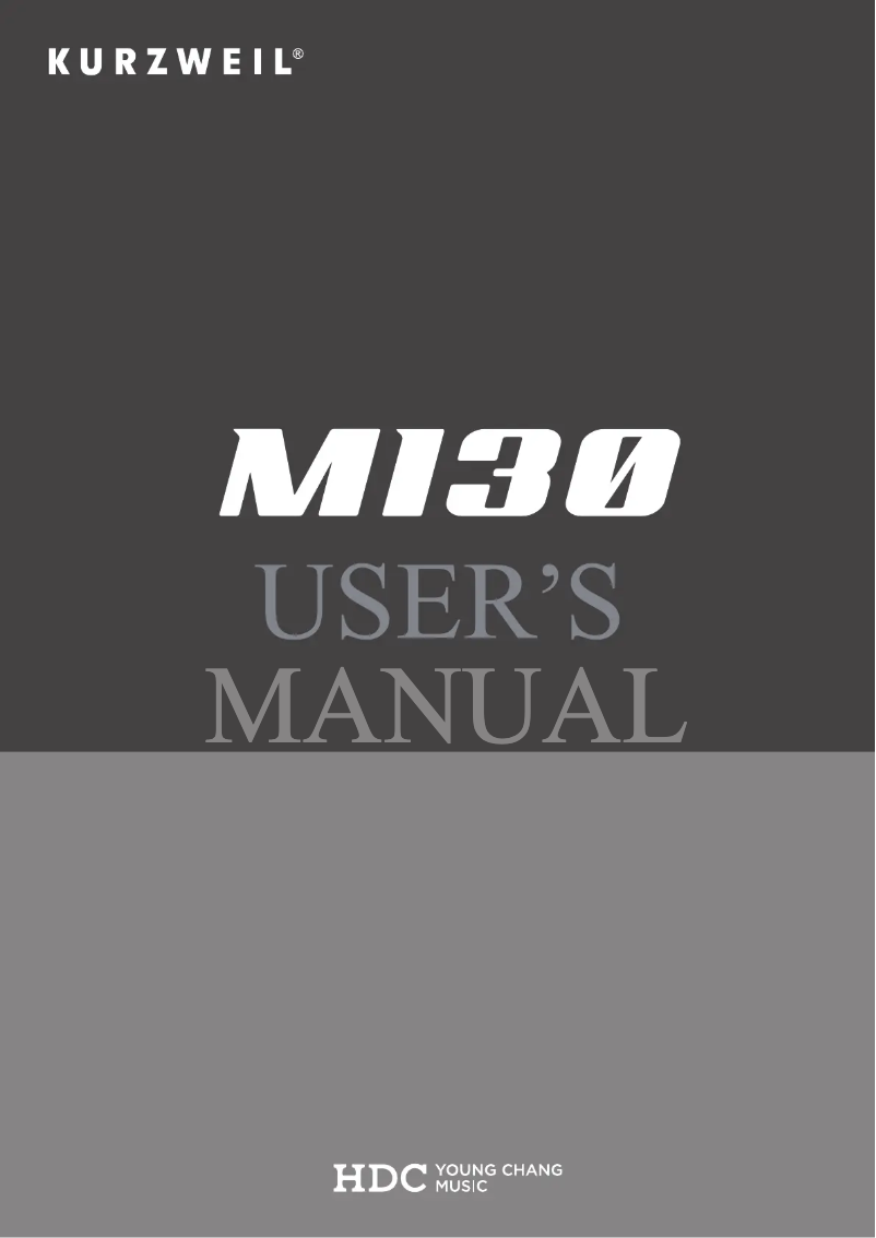 Page 1 de la notice Manuel utilisateur Kurzweil M130