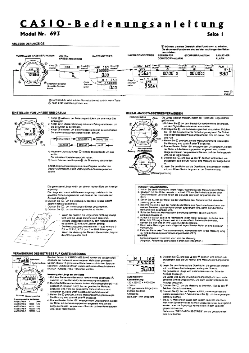 Page n°1 - Manuel utilisateur Casio 693