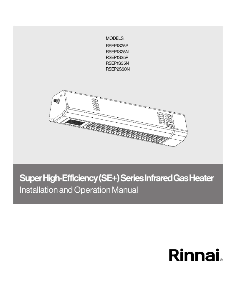 Page n°1 - Guide d'installation Rinnai RSEP1S35N