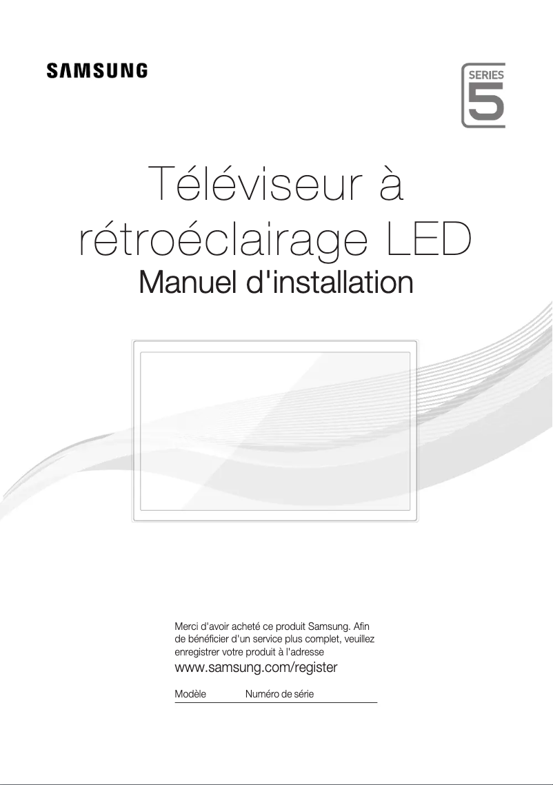 Page 1 de la notice Manuel utilisateur Samsung HG40ED590BB
