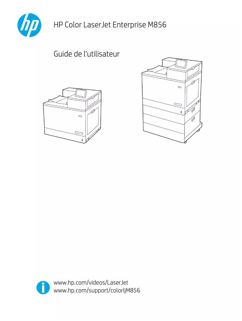Image de la première page du manuel de l'appareil Color LaserJet Enterprise M856