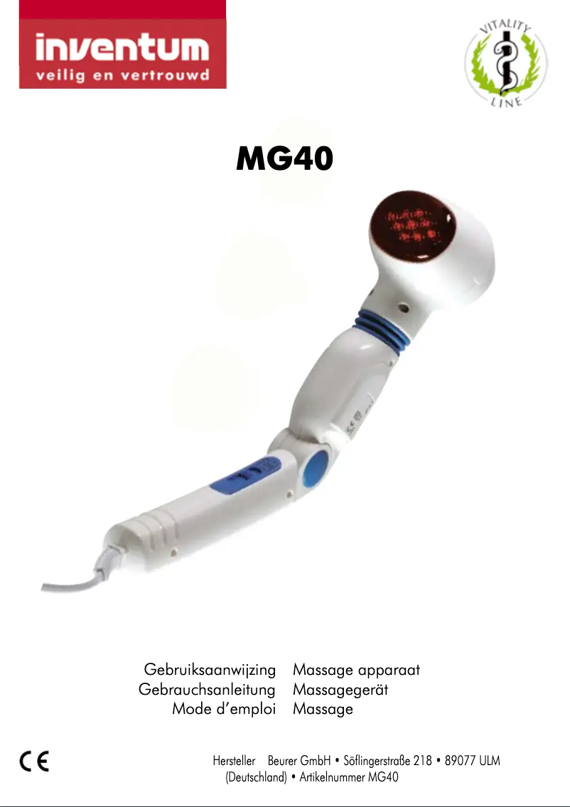 Page n°1 - Manuel utilisateur Inventum MG40