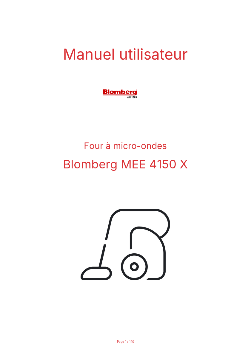 Image de la première page du manuel de l'appareil MEE 4150 X