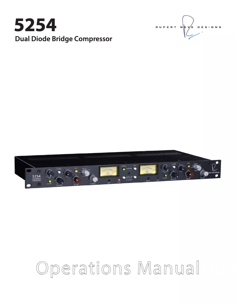 Page n°1 - Manuel utilisateur Rupert Neve Designs 5254