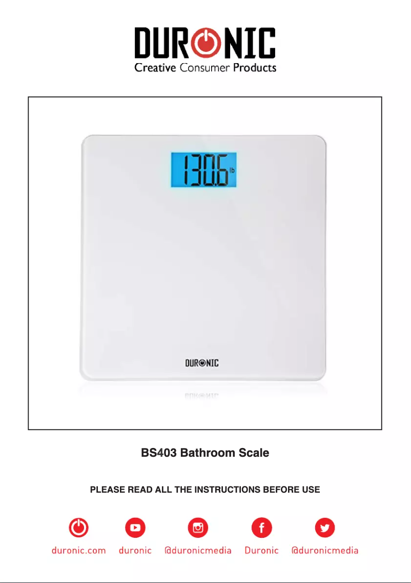 Image de la première page du manuel de l'appareil BS403