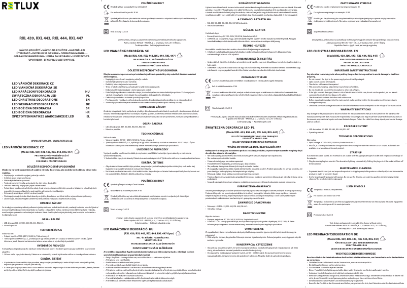 Page n°1 - Manuel utilisateur Retlux RXL 443