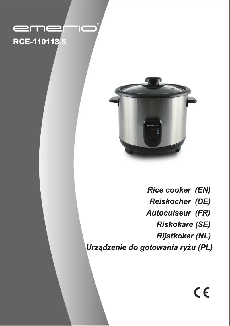 Image de la première page du manuel de l'appareil RCE-110118.5