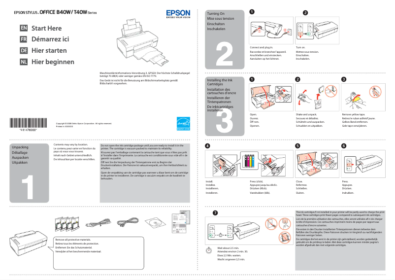 Page n°1 - Mode d'emploi Epson Stylus Office B40W
