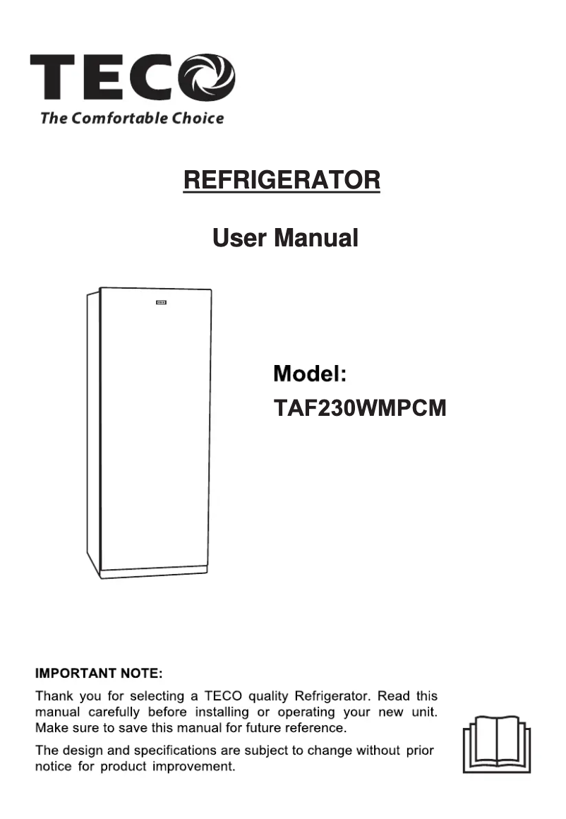Page 1 de la notice Manuel utilisateur Teco TAF230WMPCM