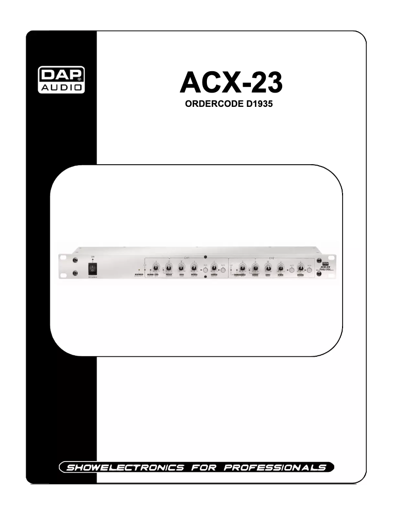 Page n°1 - Manuel utilisateur DAP-Audio ACX-23