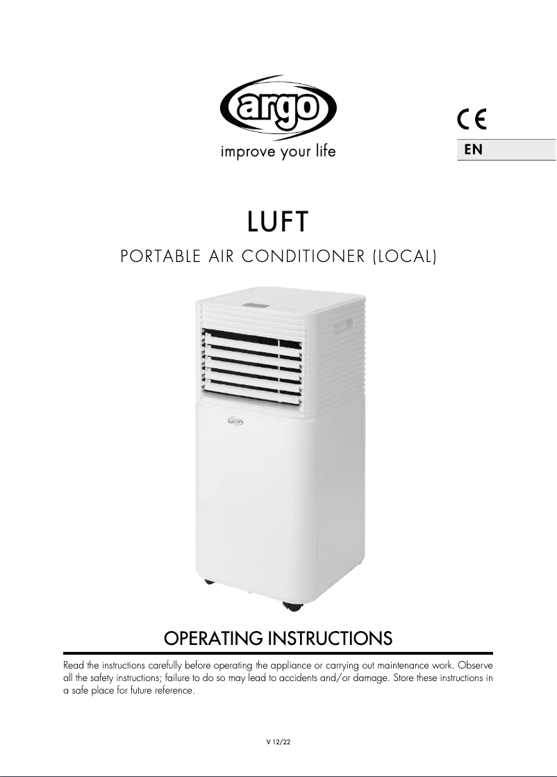 Page n°1 - Manuel utilisateur Argoclima LUFT