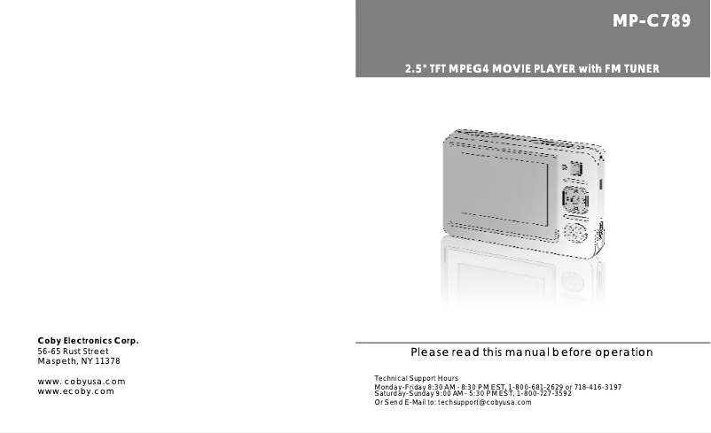 Imagen de la primera página del manual del dispositivo MPC789