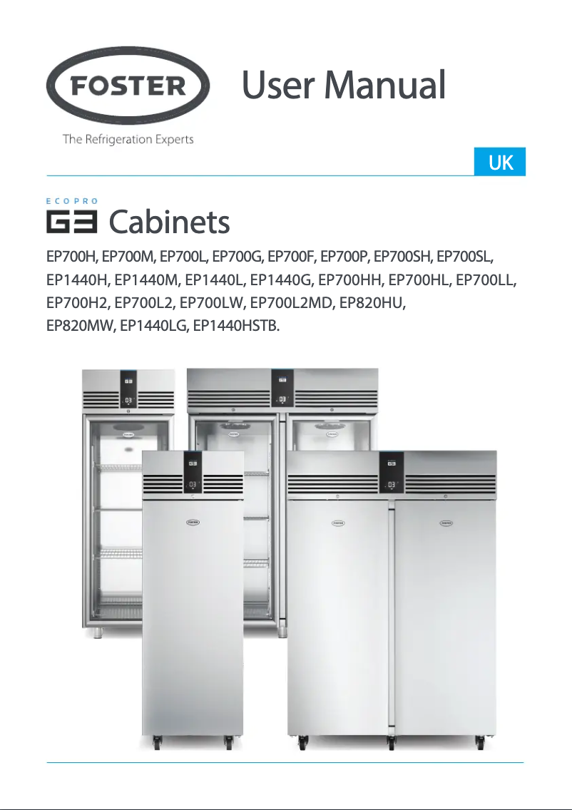 Page 1 de la notice Manuel utilisateur Foster G3 EP700H
