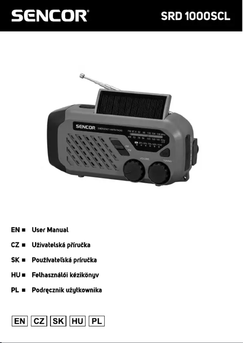 Page n°1 - Manuel utilisateur Sencor SRD 1000SCL GR