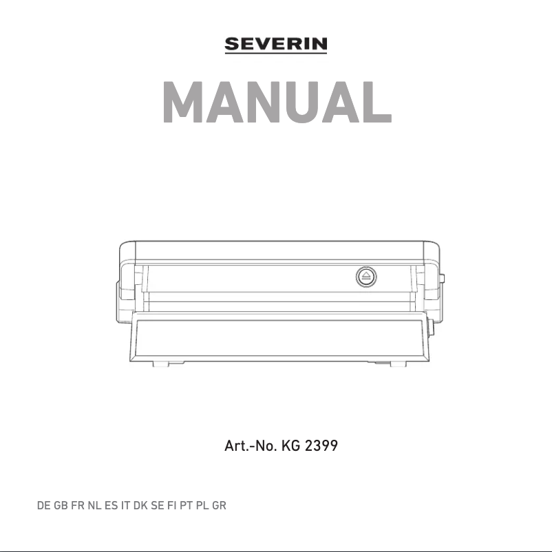Image de la première page du manuel de l'appareil KG 2399