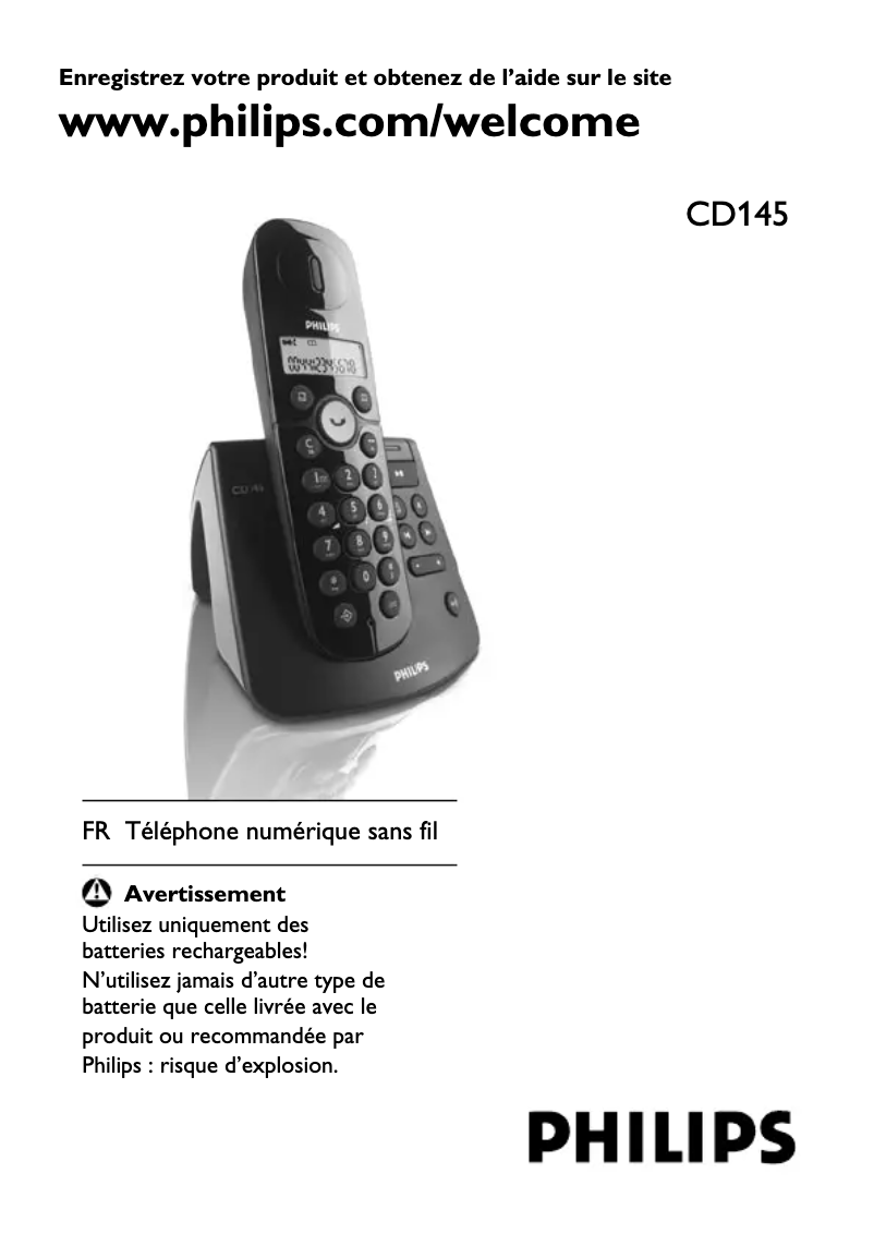 Page n°1 - Manuel utilisateur Philips CD1454B