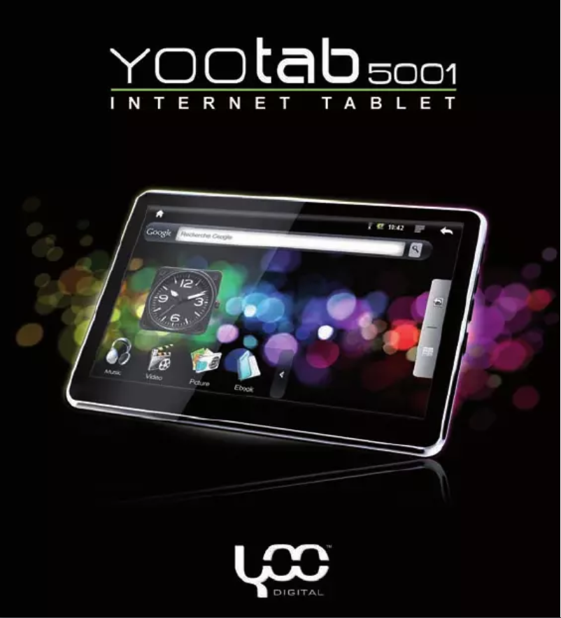 Page 1 de la notice Manuel utilisateur YooDigital YooTab 5001
