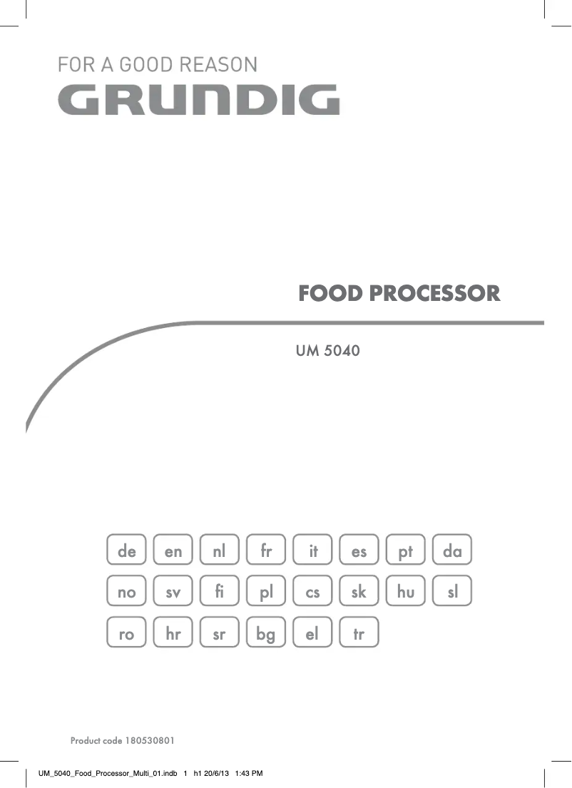 Page 1 de la notice Manuel utilisateur Grundig UM 5040
