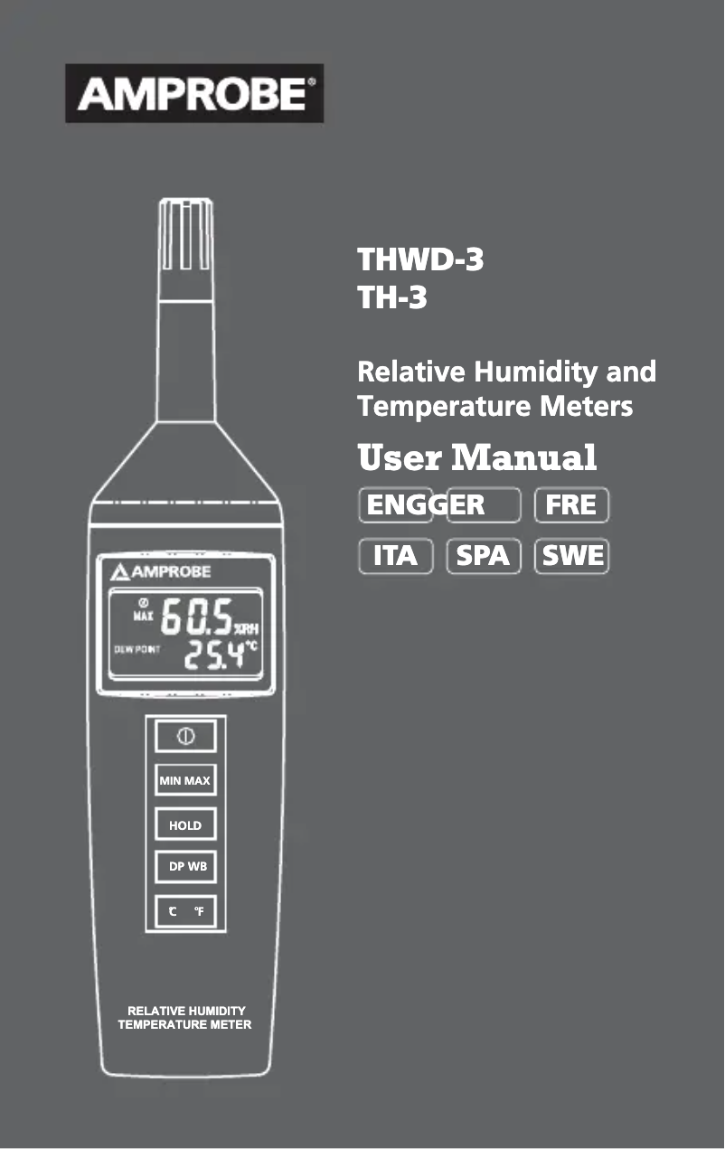Page 1 de la notice Manuel utilisateur Amprobe THWD-3