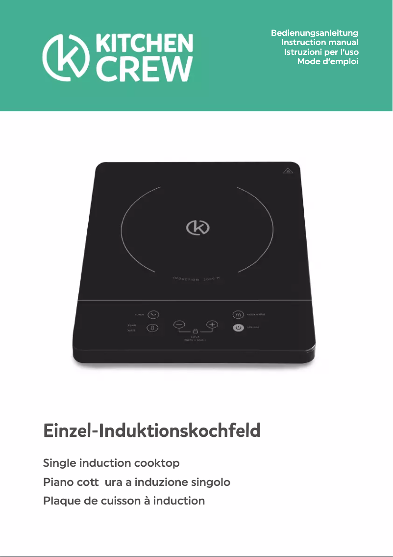 Page 1 de la notice Manuel utilisateur Kitchen Crew 940590