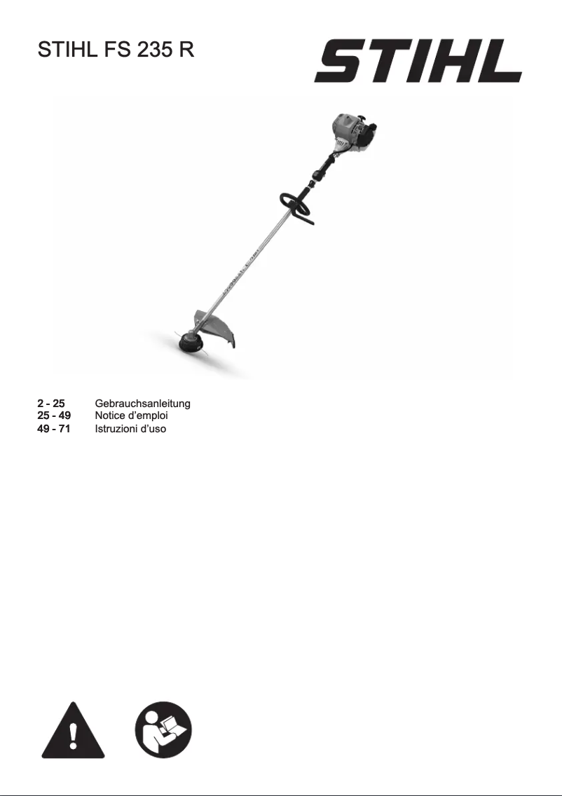 Page 1 de la notice Manuel utilisateur Stihl FS 235 R